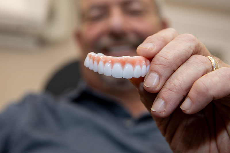 close up of dental model within the dental center